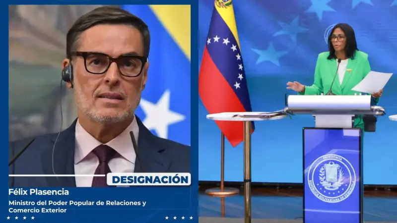 Delcy Rodríguez nombra a Félix Plasencia como nuevo canciller