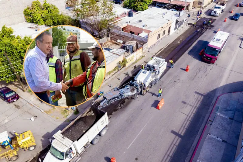 Recarpeteo en calle Monteverde beneficiará a 80 mil personas en Hermosillo; Astiazarán supervisa obra junto a vecinos