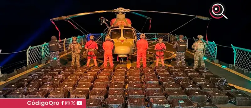 Decomisan casi 3 toneladas de cocaína en el Pacífico