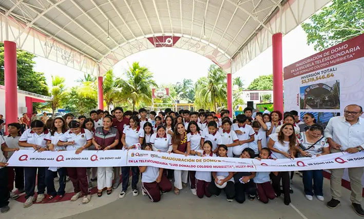 Estrena domo telesecundaria de Huay-Pix