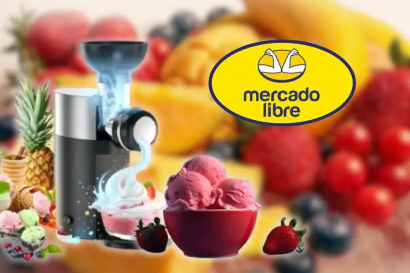 Mercado Libre rebaja 53% la máquina automática para hacer helados de fruta natural a solo $799.16 pesos, un descuento que permite preparar postres saludables en casa por menos de la mitad de su precio original