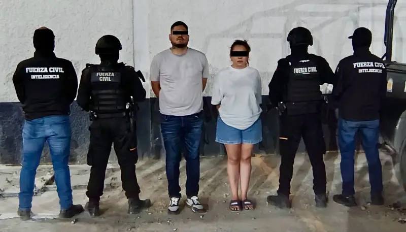 Capturan en Apodaca a pareja presuntamente ligada a grupo delictivo