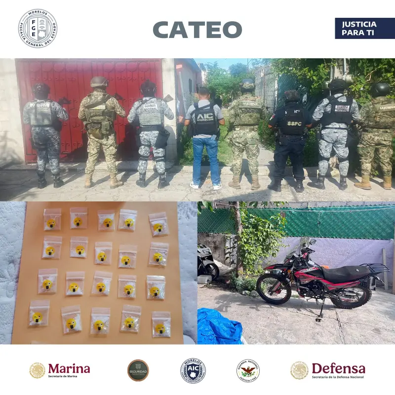 AIC catea una casa en Miacatlán, presuntamente utilizada para la venta de drogas