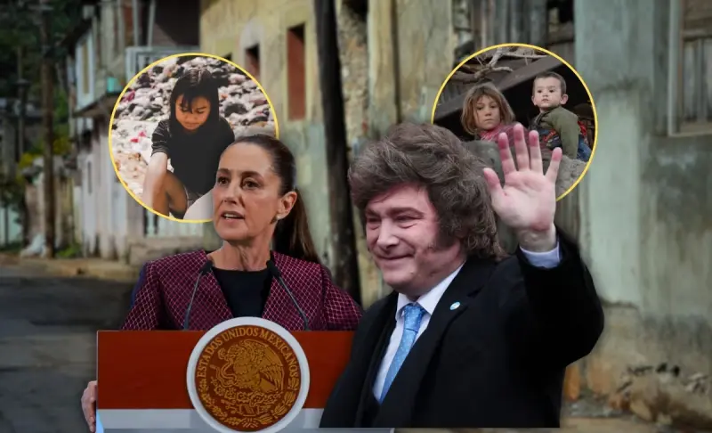 Mientras en México la pobreza se refleja en techos de lámina y colonias sin servicios, en Argentina muchas familias mantienen infraestructura urbana, pero enfrentan dificultades para comprar alimentos por la pérdida del poder adquisitivo