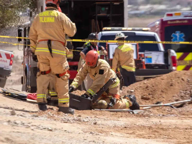 Derrumbe en obra de Terrazas del Valle II deja a un trabajador atrapado