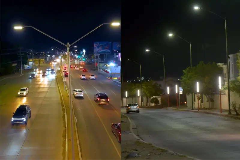 Hermosillo moderniza el alumbrado público con tecnología que detecta fallas a distancia y busca reducir el consumo de energía en los bulevares Solidaridad y Ganaderos como parte de un programa piloto