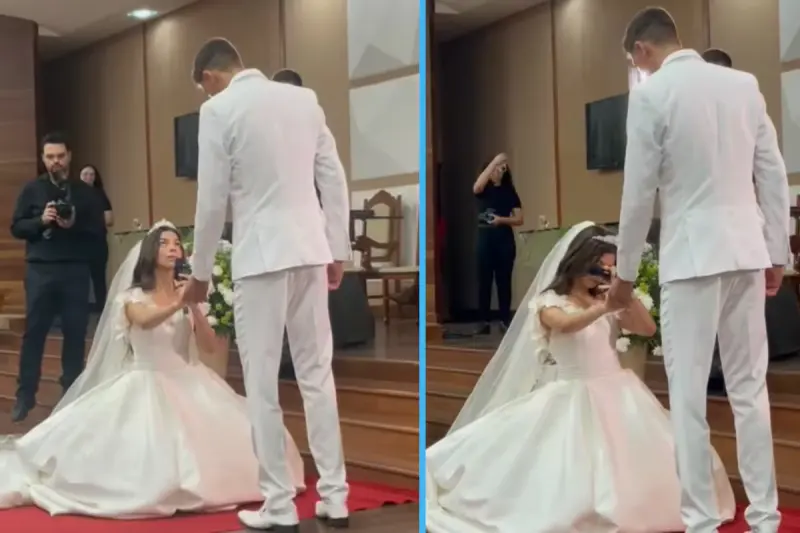 Novia promete ser “sumisa” a su esposo en plena boda y desata debate en redes