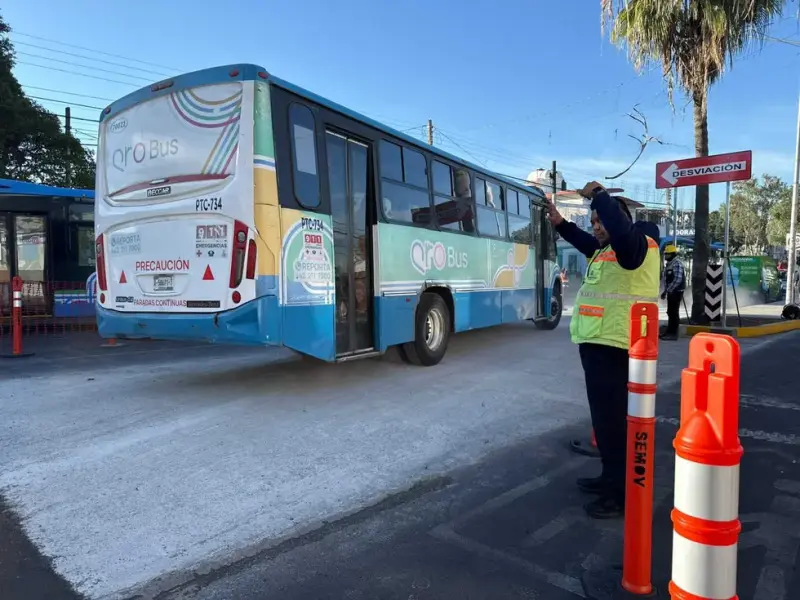 Qrobus recupera 16 rutas por fin de obras del Tren en El Cerrito