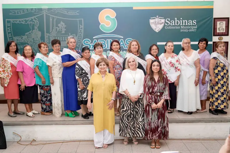 Presentan a las 14 aspirantes a Reina del Adulto Mayor 2026 de Sabinas, Coahuila
