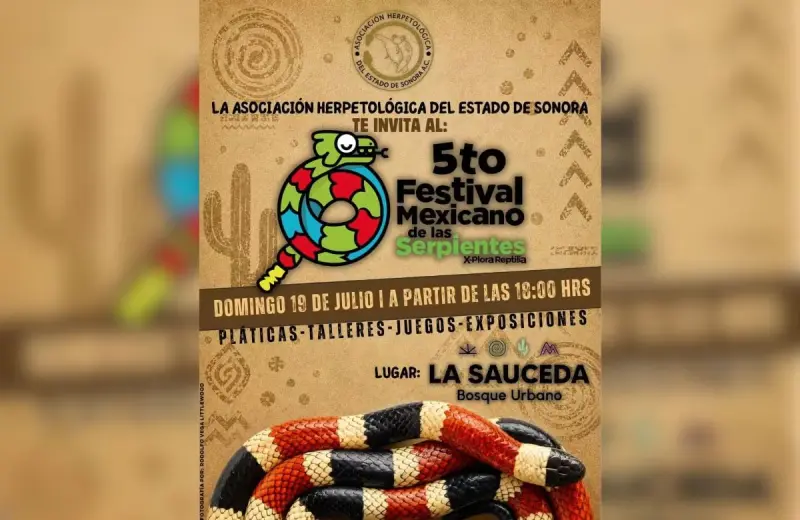 Quinto Festival Mexicano de la Serpiente en Hermosillo: Celebrando la biodiversidad con actividades educativas