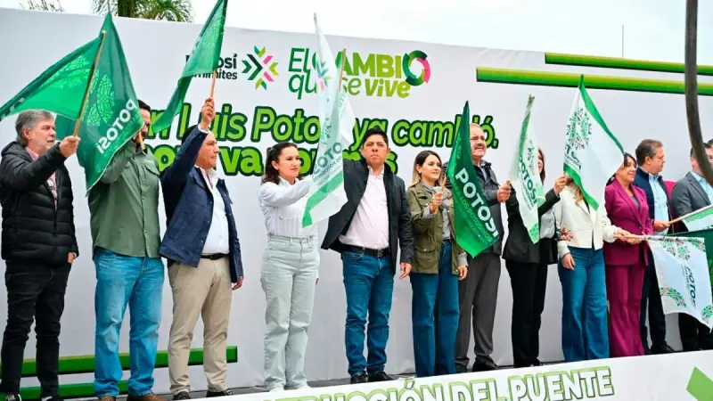 El gobernador Ricardo Gallardo arranca la construcción del Puente de la Familia