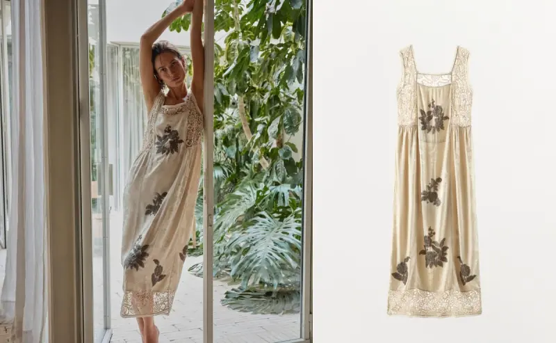 Zara firma el vestido con bordados y abalorios que hará brillar cualquier evento