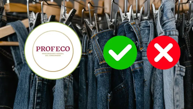 Profeco analiza 30 pantalones de mezclilla para caballero y revela cuáles resisten mejor el uso, cuáles se encogen después del lavado y qué modelos presentan medidas mayores a las indicadas en su etiqueta