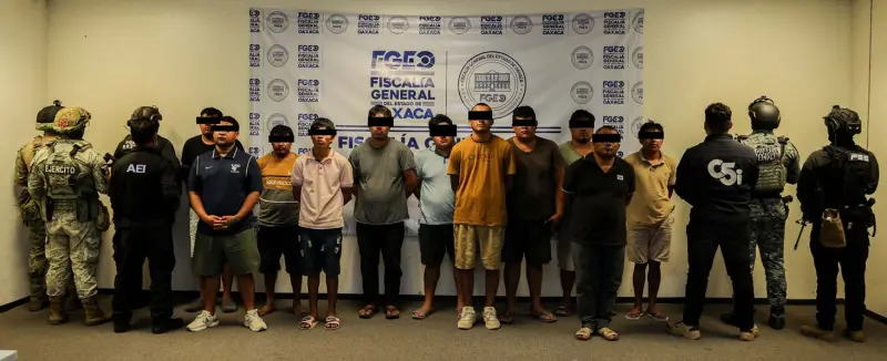 Detienen a 11 por probable extorsión y cobro de piso en Juchitán