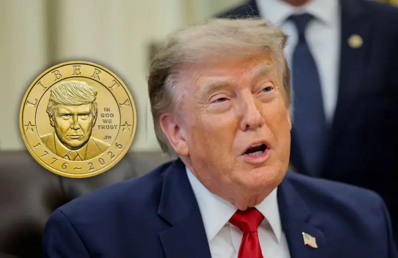 Estados Unidos inicia la producción de una moneda de un dólar con el rostro de Donald Trump por los 250 años de su independencia