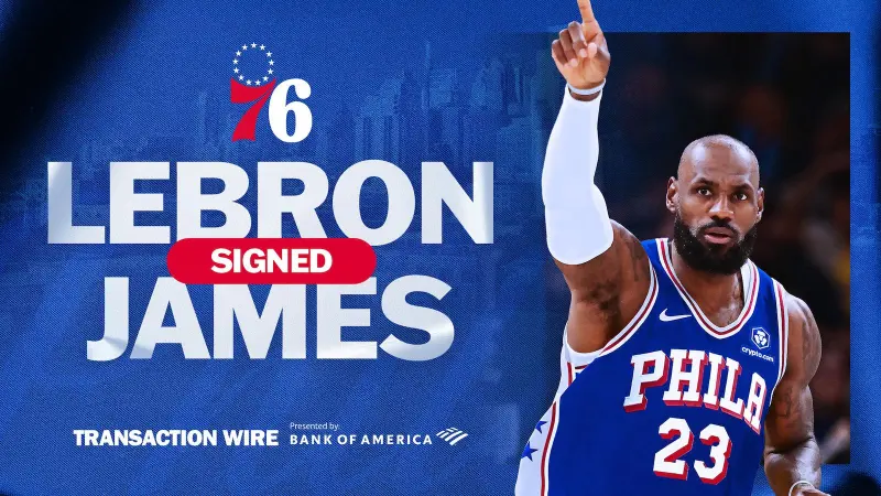 ¡Bombazo en la NBA! LeBron James jugará con los 76ers de Filadelfia