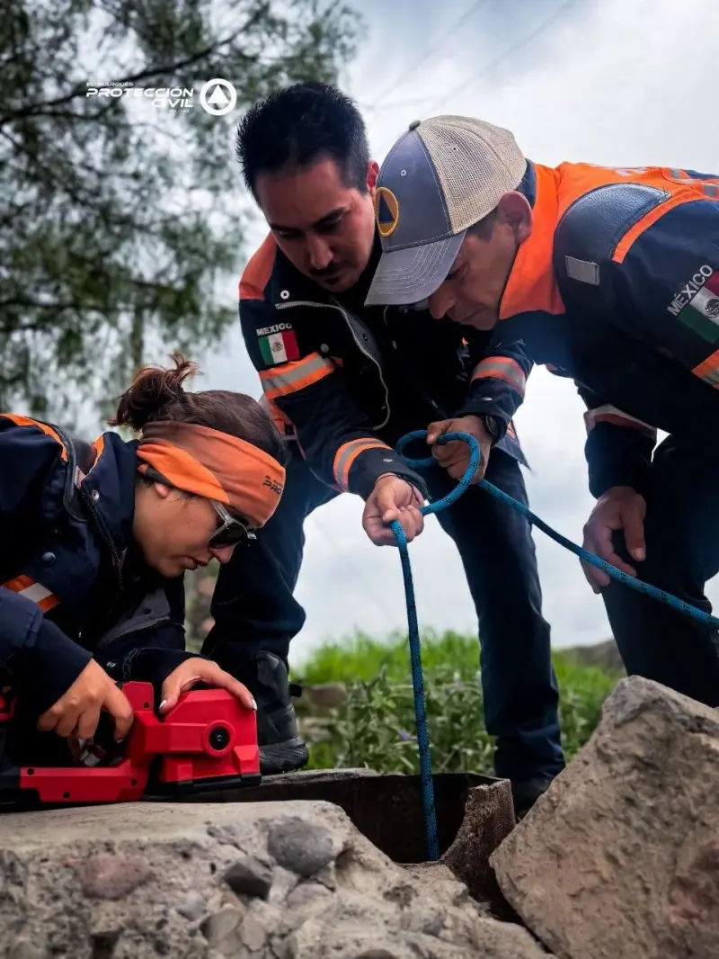 Hallan bolsa con cuatro cachorros dentro de un pozo en El Marqués; solo uno logró sobrevivir