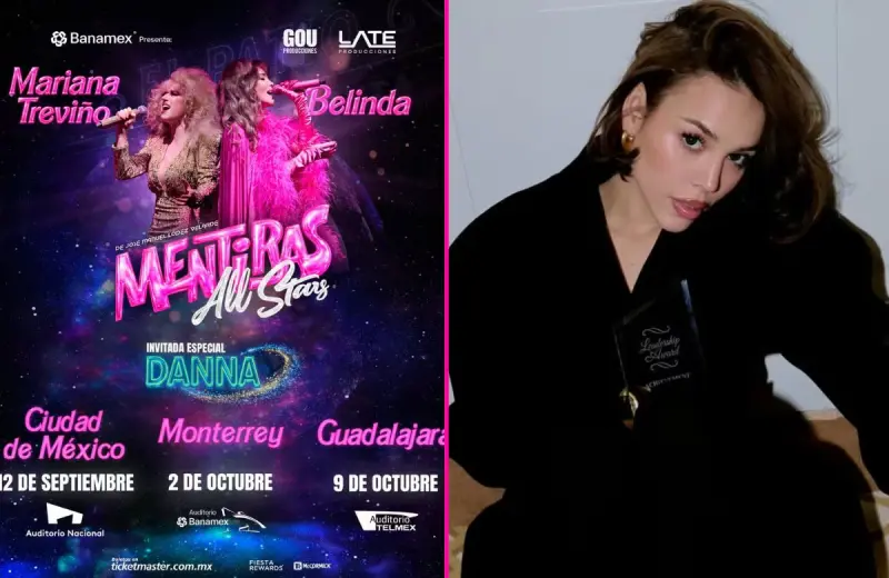 Danna Paola se integra a ‘Mentiras: All Stars’ junto a Belinda y Mariana Treviño con funciones en CDMX, Monterrey y Guadalajara