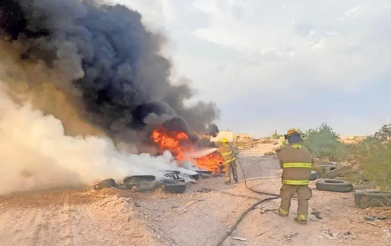 En 35 minutos, seis incendios en recicladoras