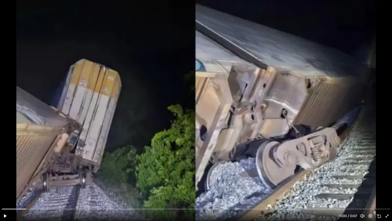 Tren Interoceánico descarrila, de nuevo, en Oaxaca; no hay lesionados
