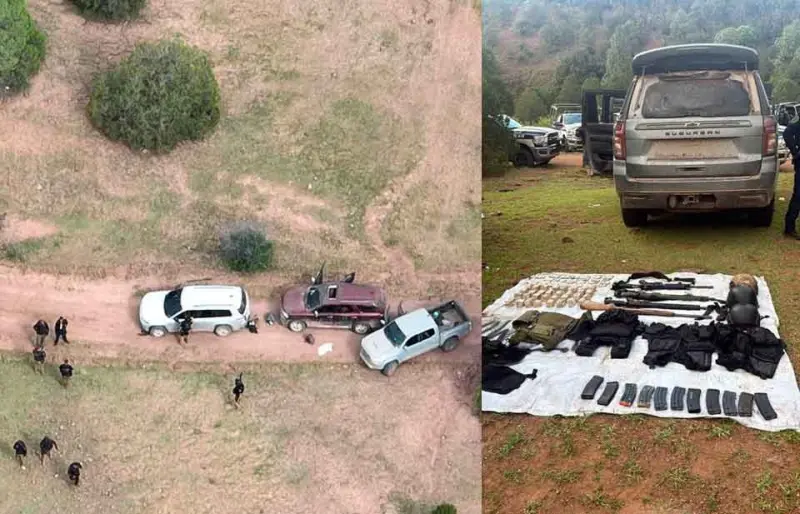 Un muerto, vehículos y armas asegurados tras enfrentamiento en Cusihuiriachi