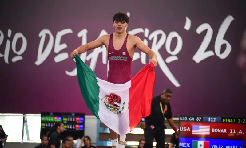 Heder Saldaña conquista oro panamericano Sub-20 en lucha grecorromana