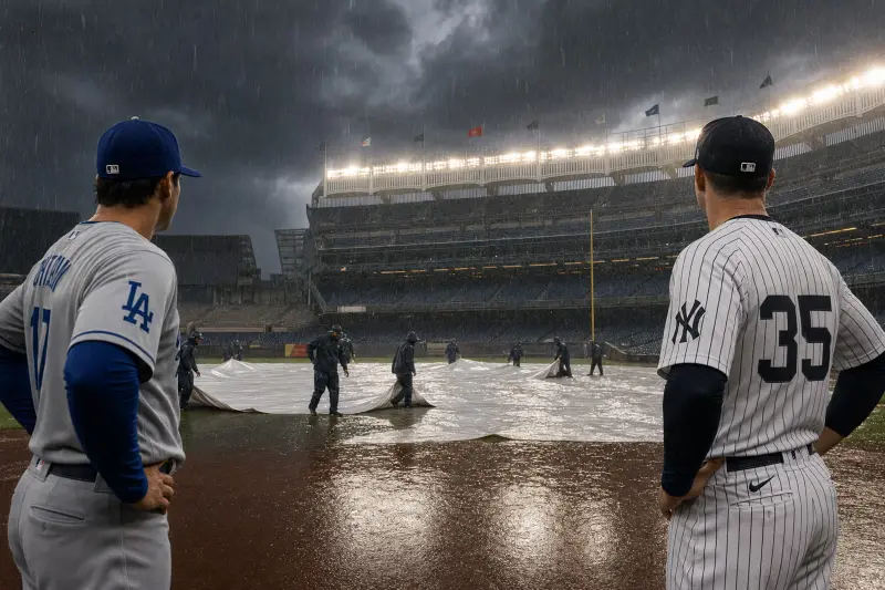 La lluvia frena el Dodgers vs. Yankees en el Yankee Stadium: ¿Cuándo se jugará el partido pospuesto de MLB?
