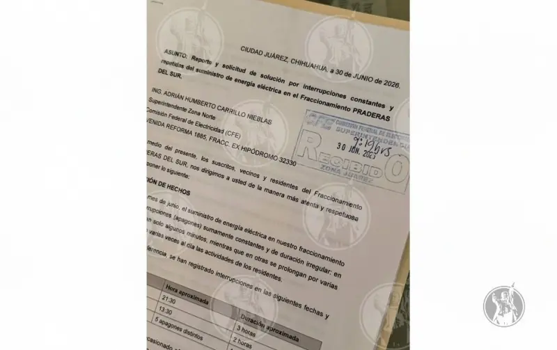 Vecinos de Praderas del Sur exigen a CFE poner fin a los apagones