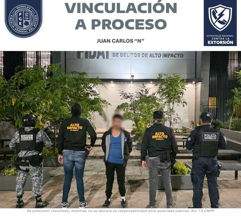 Vinculan a proceso a presunto extorsionador en Ayala