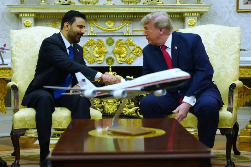 Durante su visita a la Casa Blanca, Trump elogió la "tremenda química" que tiene con el nuevo primer ministro iraquí, al-Zaidi