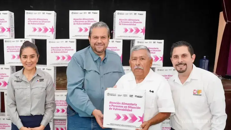 Reciben adultos mayores de Ramos Arizpe apoyos de programa alimentario