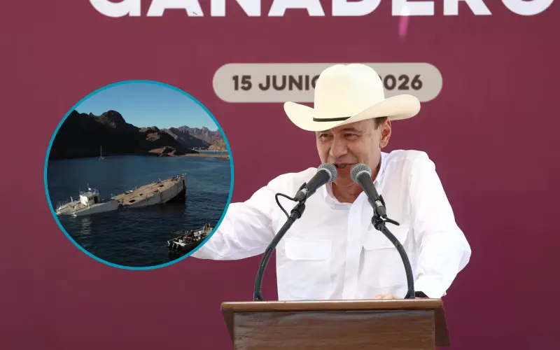 San Carlos suma su arrecife artificial número 13 con el hundimiento de exbuque, informó Alfonso Durazo