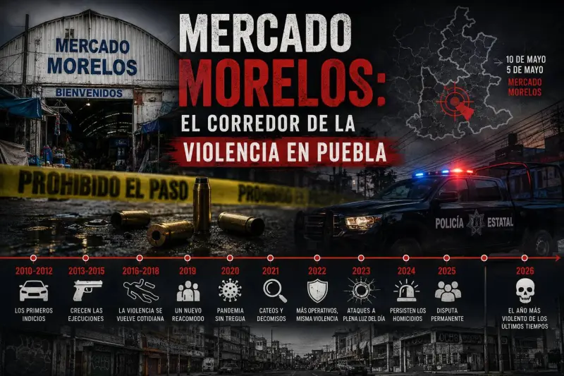 Mercado Morelos: El Corredor de la violencia en Puebla
