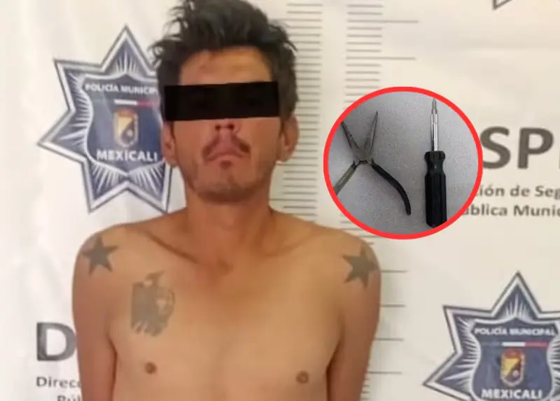 Lo sorprendieron dentro de una pick up; intentaba encenderla con pinzas y desarmador