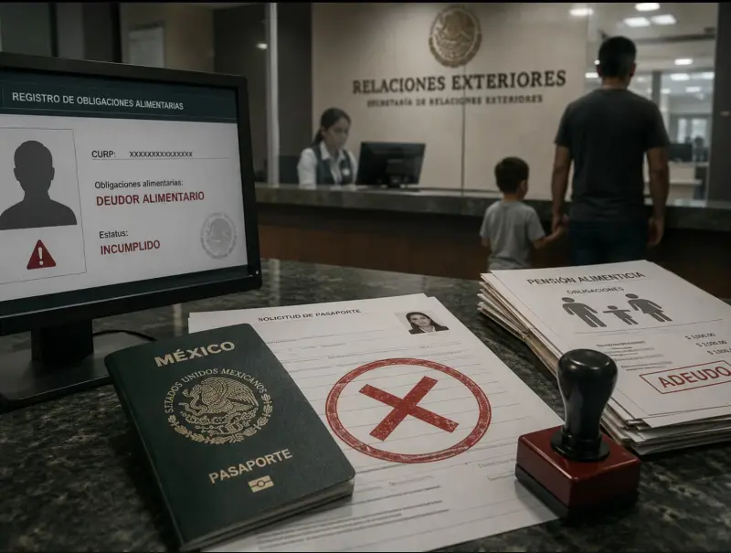 SRE prepara candado a deudores alimentarios: podrían quedarse sin pasaporte
