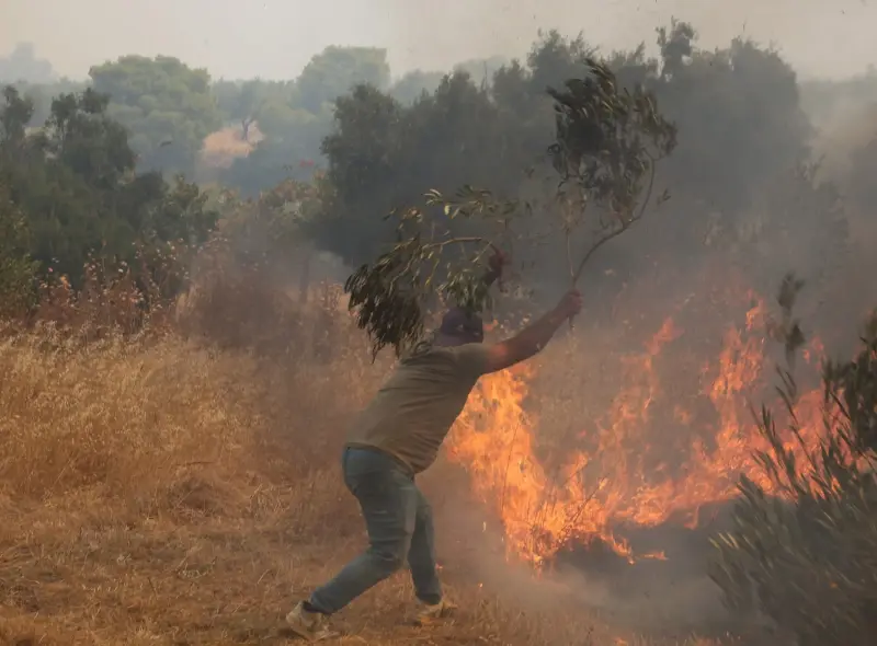Incendio avanza hacia Atenas: miles de desalojados y 6,700 hectáreas afectadas