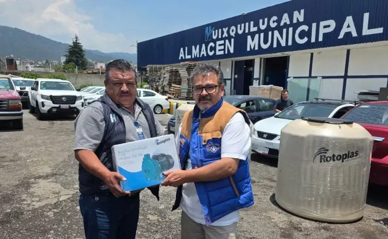 Entrega Huixquilucan tinacos y cisternas para ampliar el acceso al agua