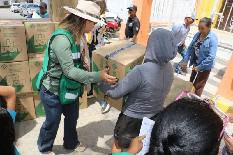 Más de 20 mil despensas llegaron esta semana a tres municipios de SLP