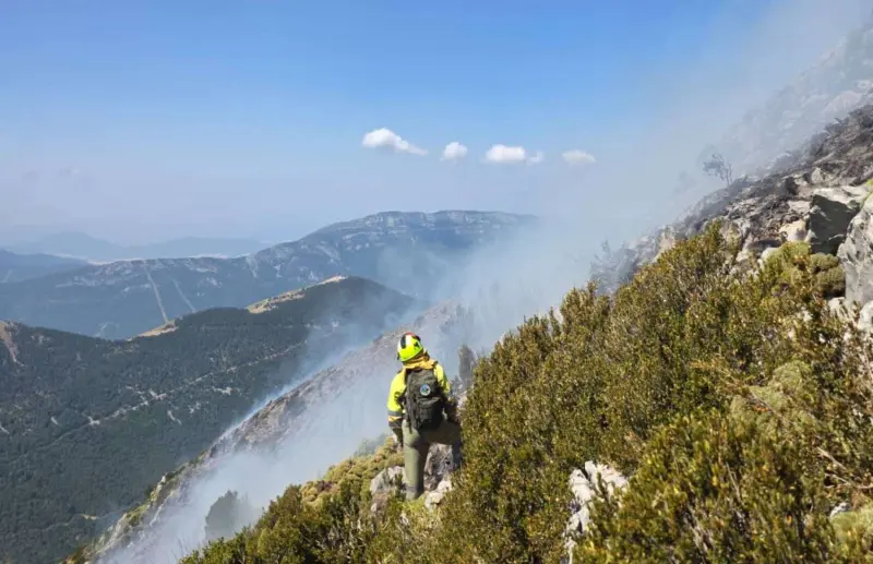 Detenido un hombre de 28 años por el incendio de Las Peñas de Riglos, en Huesca