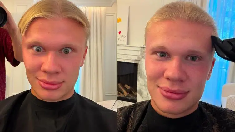 Sorprende Haaland con radical cambio de look; le dice adiós al largo