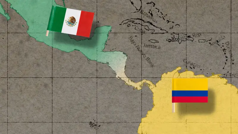 En los años 1800: Así era la frontera de México y Colombia, ¿por qué dejaron de ser vecinos?