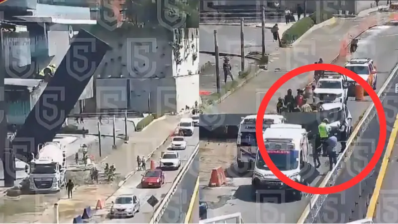 VIDEO: Así cayó estructura de Paseo Interlomas sobre camioneta; mujer perdió la vida