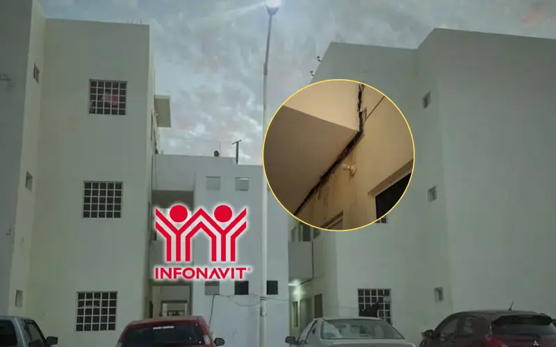 Un edificio del Infonavit se está deteriorando entre grietas y filtraciones a pocos años de haber sido entregado a las familias, quienes ahora corren el riesgo de perder su vivienda y continuar pagando el crédito por la falta de soluciones del instituto