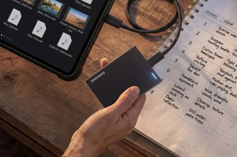 Samsung tiene dos nuevos SSD portátiles: uno con 8 TB para creadores y otro que sobrevive caídas de 2 metros