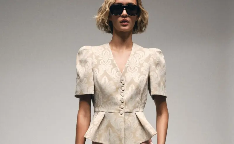 Una blazer, una cintura marcada y un tejido jacquard: Zara vuelve a acertar