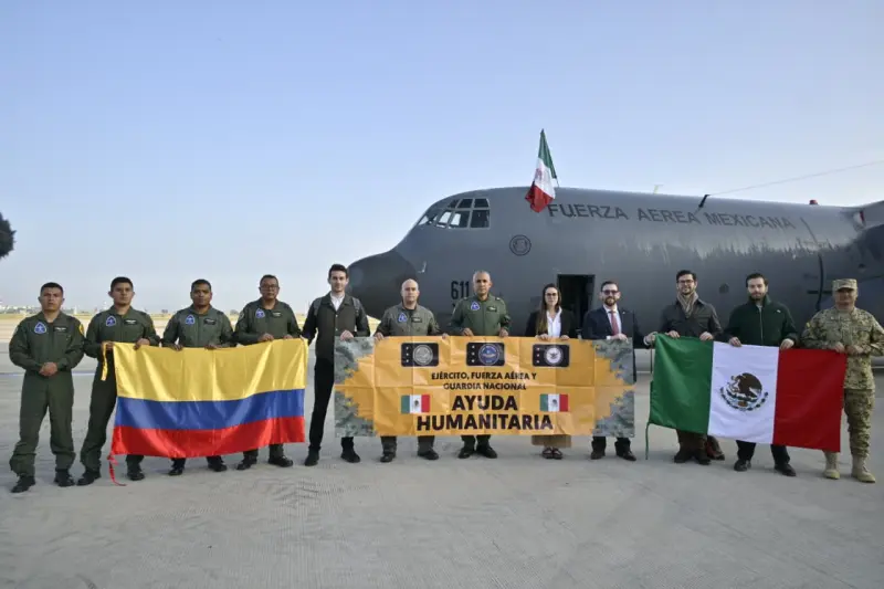 México envía ayuda humanitaria a Colombia tras afectaciones por sismo magnitud 7.4