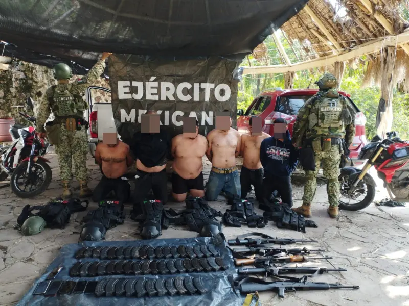 Cae célula del Grupo RR en Huaxtla; les aseguran fuerte arsenal