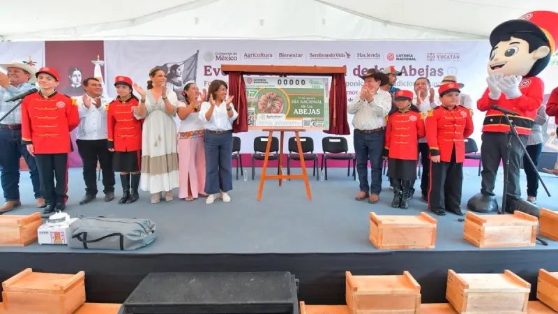 Conmemoran el Día Nacional de las Abejas con billete de Lotería y apoyos a meliponicultoras mayas