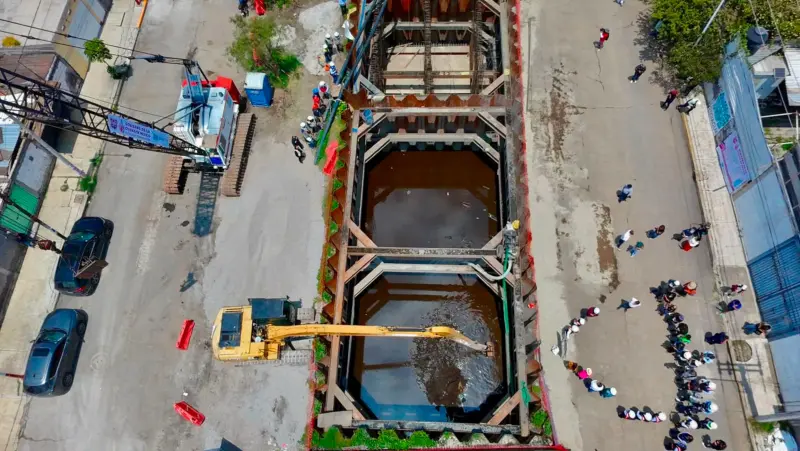 Clara Brugada supervisa nueve obras hidráulicas para mitigar inundaciones en Tláhuac