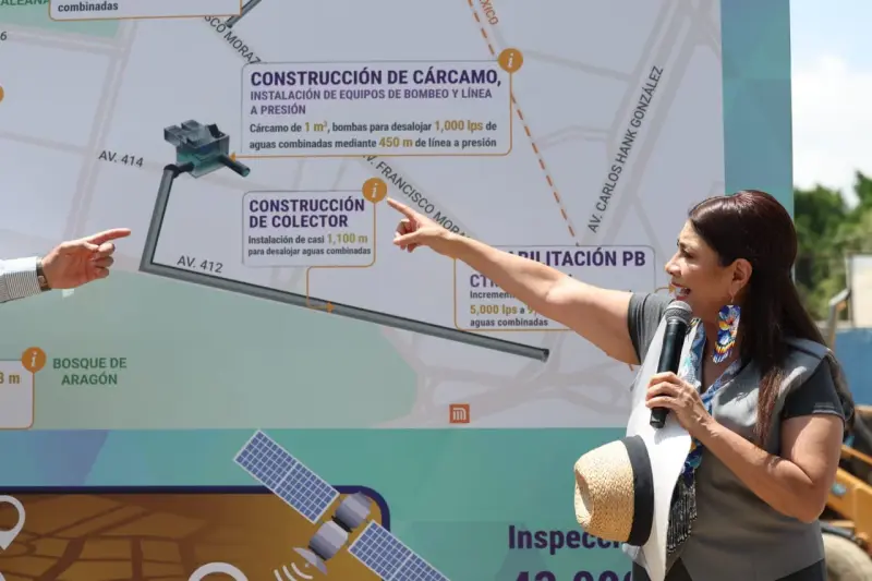 Fortalece gobierno capitalino drenaje en GAM para reducir inundaciones y proteger el patrimonio de las familias